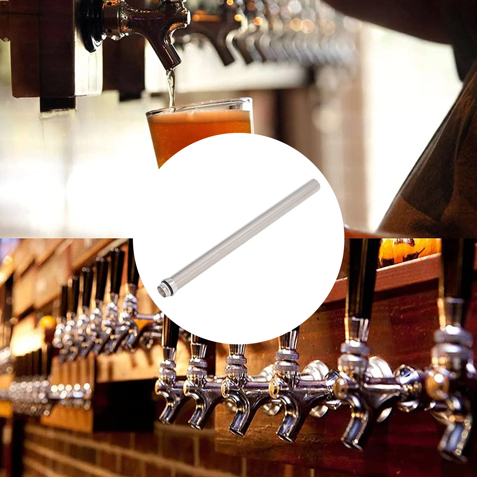 

Удлинительная трубка хвостовика пивного крана. Простая установка. Герметичный дизайн. Коррозионностойкий фиксирующий фланец для пивного крана/8 для.