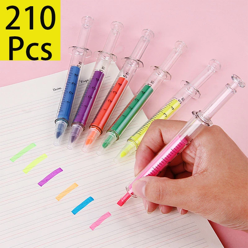 

210Pcs Nurse Pens Gifts Novelty Highlighter Pen Highlighter Marker Stationery Fluorescent Pens for Rewards Gifts