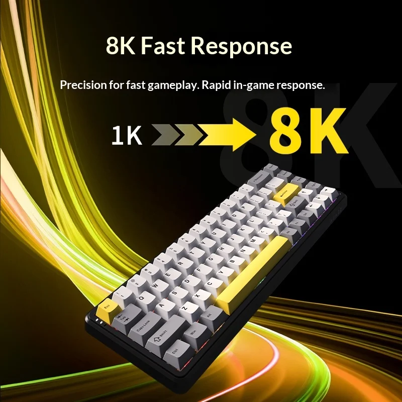 

AJAZZ AK680 MAX Wireless Mechanical Gaming Keyboard Magnetic Axis Side-etched Tri-mode Bluetooth For Esports And Computer Office