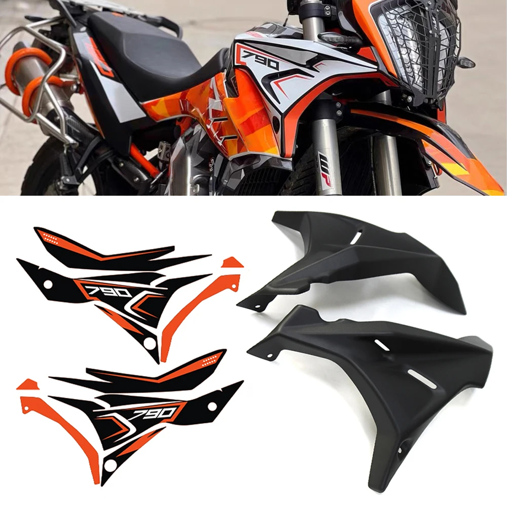 Motorcycle Front Fairing Side Panels Wind Deflector Windscreen Plate Cover For 790 890 ADV Adventure R S 2022 2023 2024