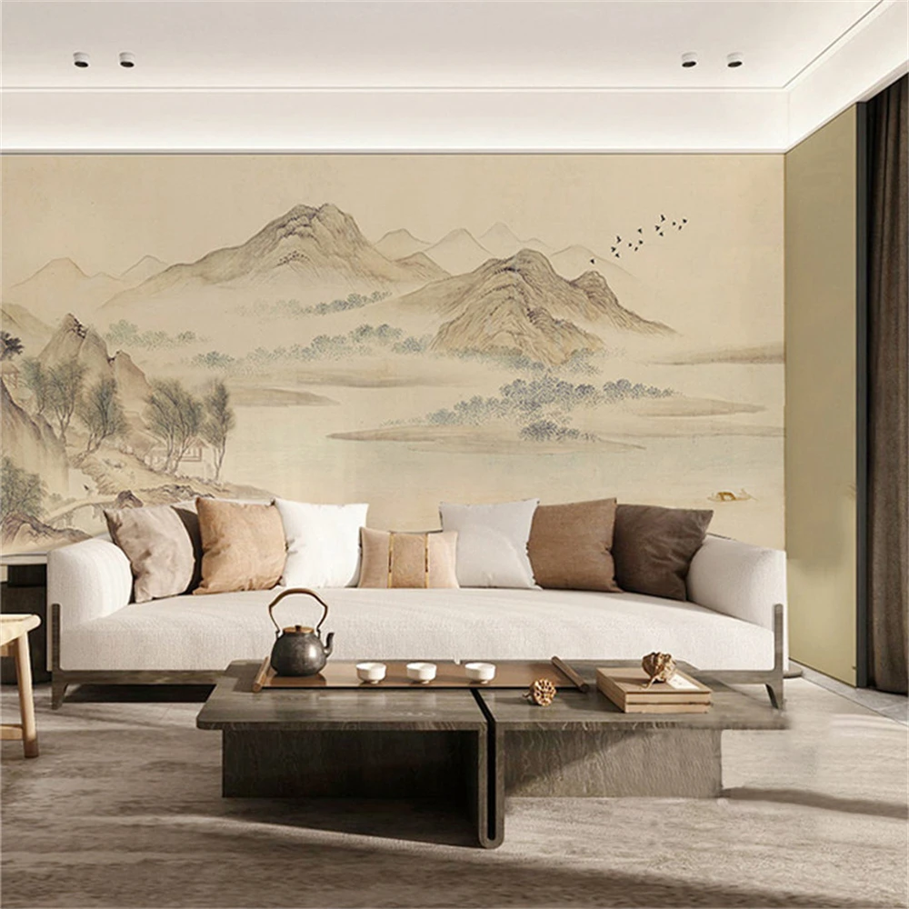 Custom Ink and wash landscape Photo Mural wallpaper for Wall Art stickers Painting Living Room Bedroom 3D Wall Papers Home Decor