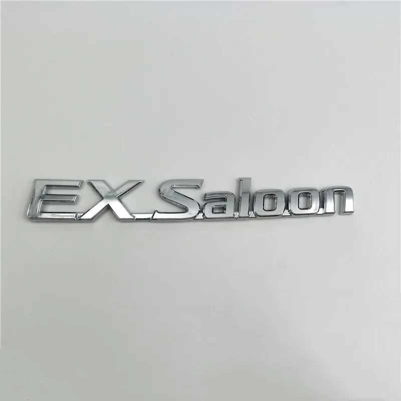 For Sunny B15 Ex Saloon Silver Chrome Emblems Logo Rear Trunk Nameplate EXsaloon