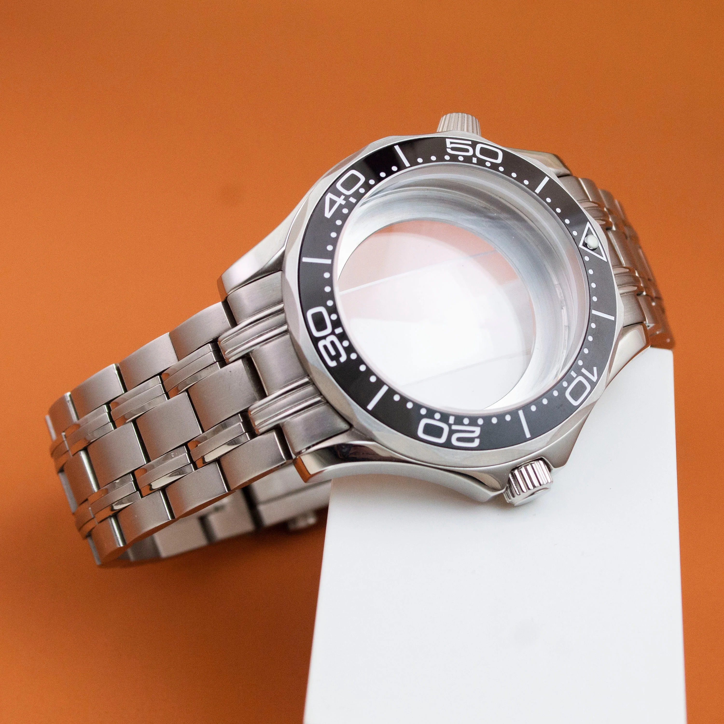 

Черный корпус из нержавеющей стали 316L, ремешок Mod Seamaster 300, чехол для часов NH35/36, корпус NH35, ремешок для часов