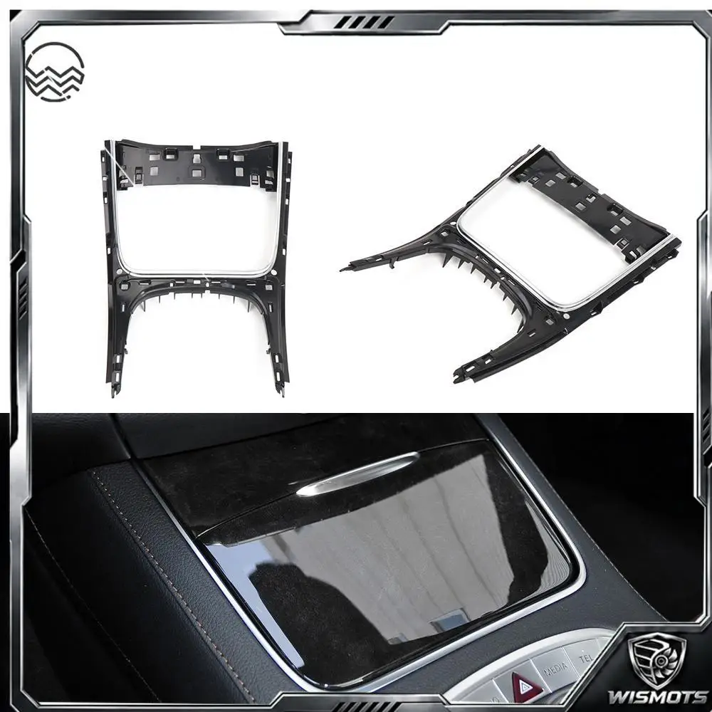 W222 Armrest box Ashtray Cup Holder Chrome Frame Console Center Electroplated Silver Cover Trim For Mercedes Benz S Class