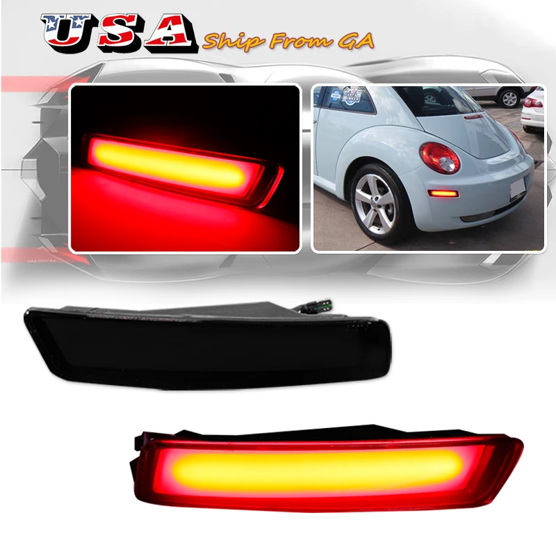 

For 2006-2010 VW Volkswagen Beetle Red LED Rear Side Marker Lights Parking/Driving/Rear Fog Lamps 1C0-945-072-K,1C0-945-071-K