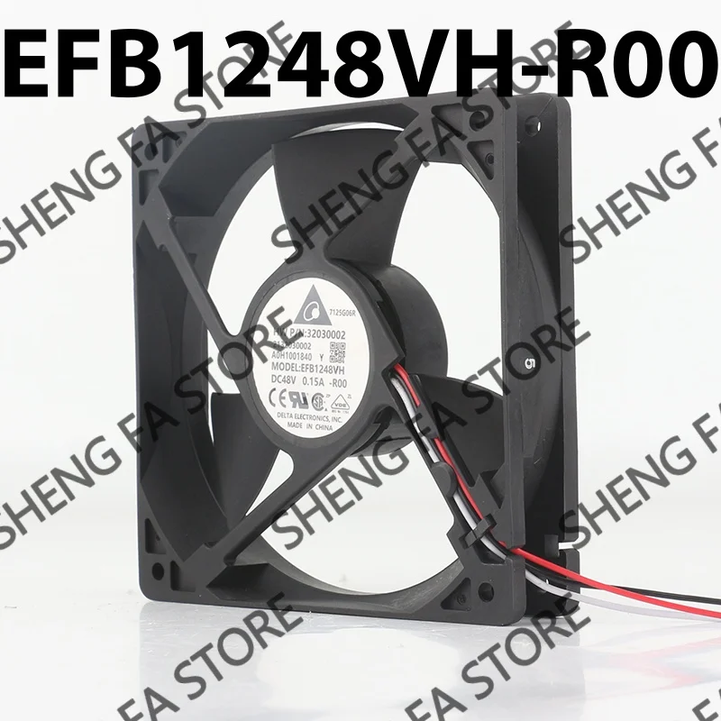 Three-wire detection Double ball Industrial New Delta 5V 12V 24V DC48V 0.15A AC EC 12025 120x120x25MM 12CM EFB1248VH cooling fan