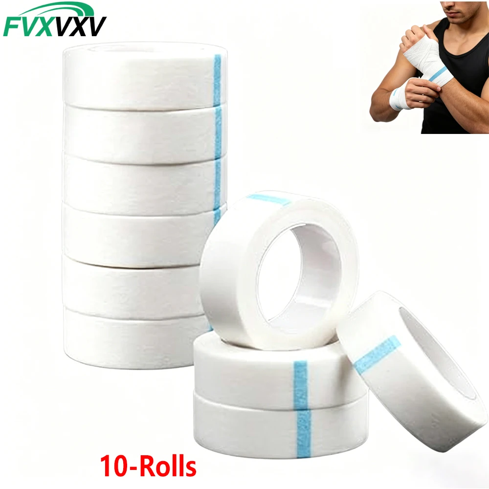 10PCS Non-Woven Nose Tape for Rhinoplasty Shaping Hypoallergenic Paper Tape Breathable Micropore Adhesive Tape for Wound Care