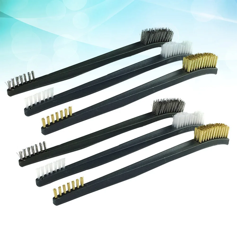 

6pcs Caliber Pipe Cleaning Brush Brass Wire Double Ends Carbon Dirt Removal Tool For Maintenance Shooter Hunter Gift