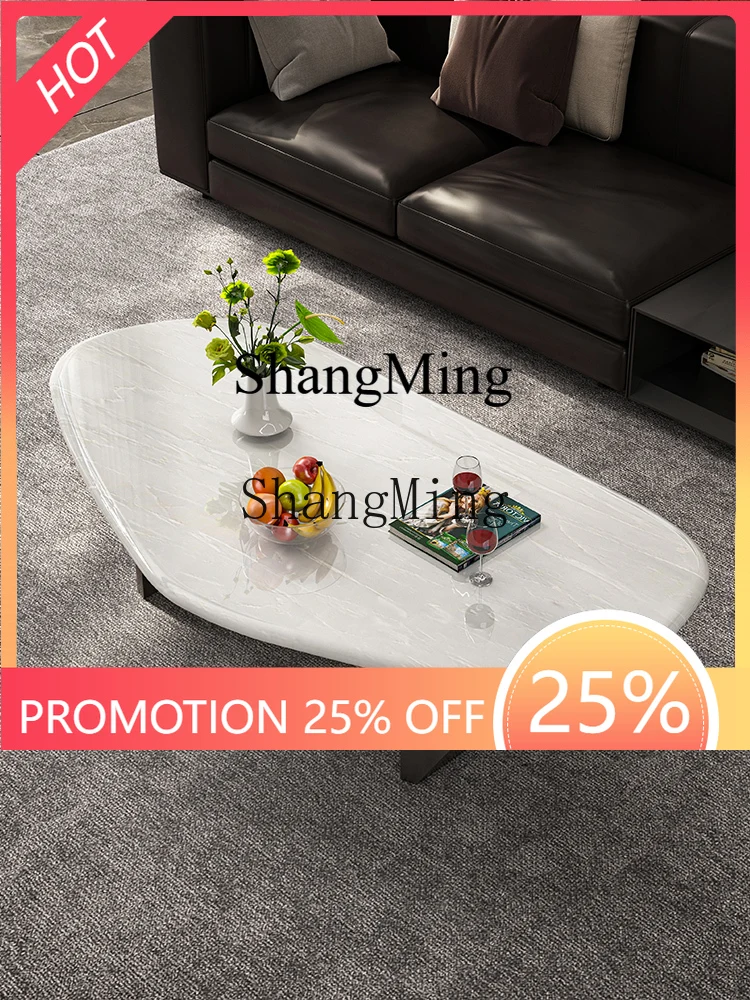 

FG Luxury Stone Coffee Table Irregular Marble Small Coffee Table Light Luxury High-end Imported Home New Model