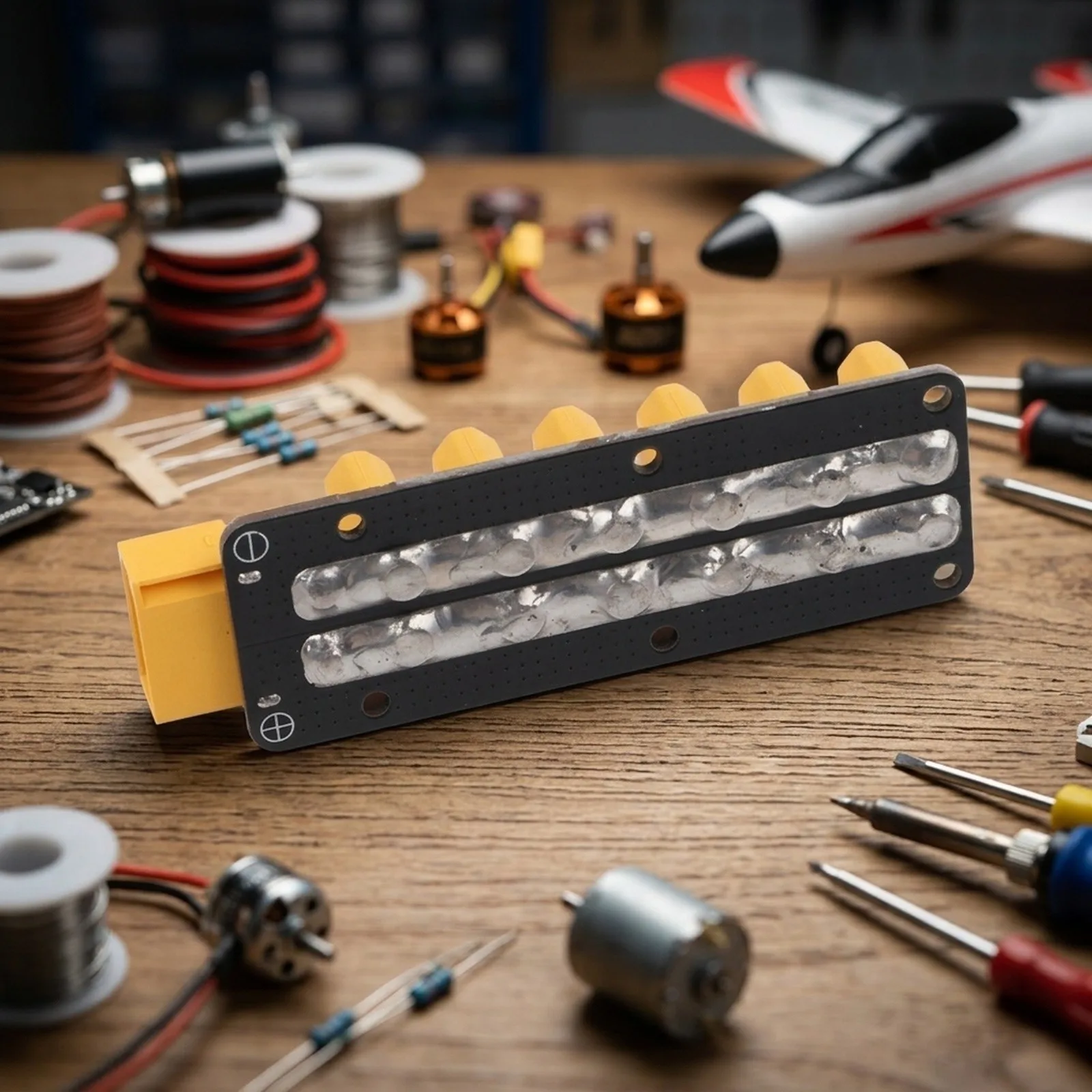 Power Distribution Board 6 Way Splitter 30A Per Port For RC Model System 3S-6S Battery Aviation Hobby Tools