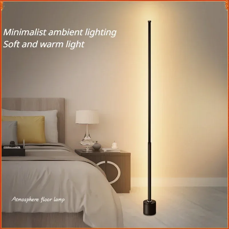 

Nordic LED Floor Lamps Acrylic Standing Wall Corner Ambient Lighting Fixture for Living Room Study Bedroom Vertical Illumination