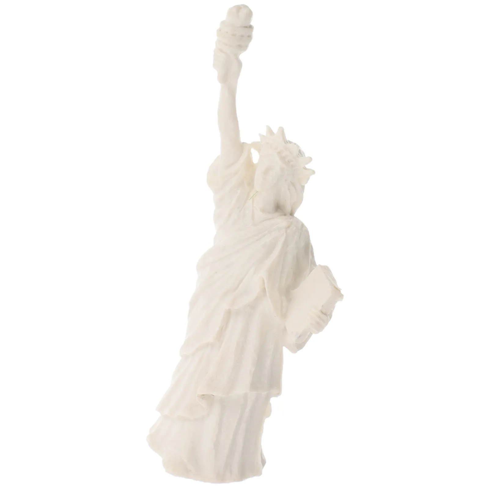 Miniature Statue of Liberty Sculpture White Resin DIY Drawing Statue Patriotic Home Ornament Decoration Sculpture for Painting