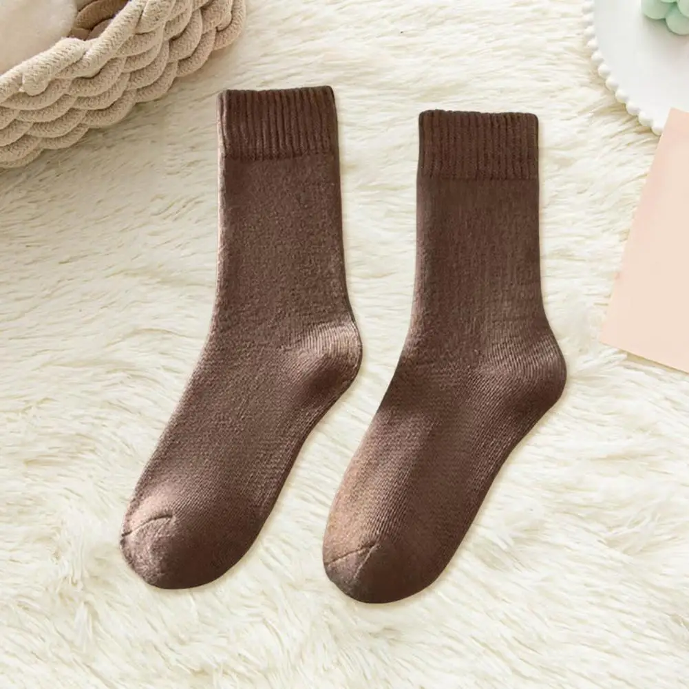 

Versatile Women Legwear Cozy Fleece-lined Winter Socks for Women Thick Knit Ankle High Crew Boot Socks Warm Plush for Weather
