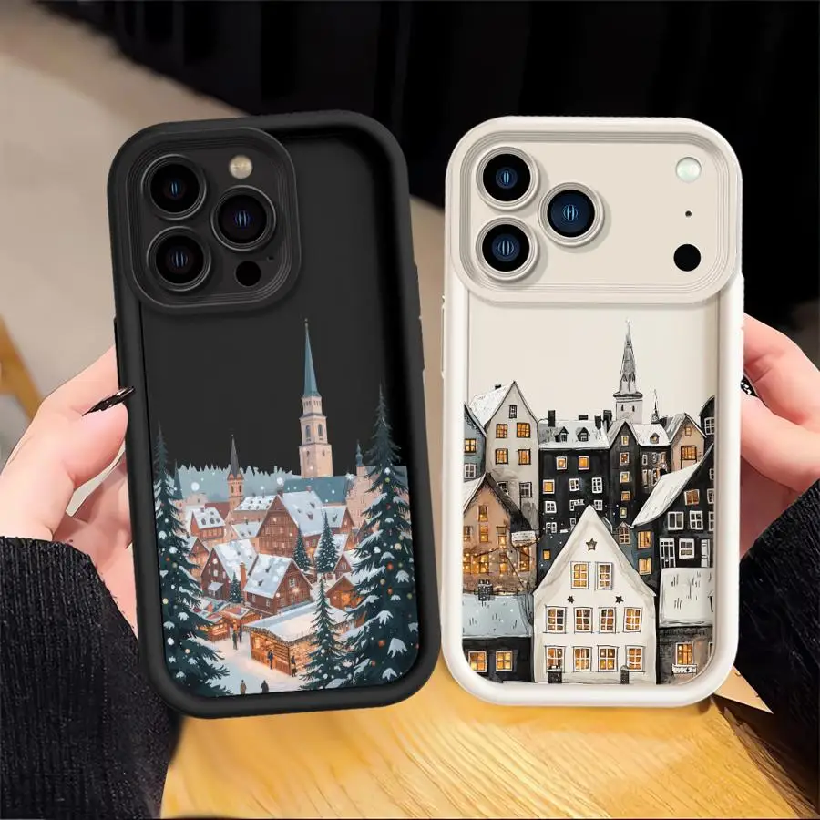 حافظة هاتف لهاتف آيفون 15 بلس 16e 17 Air 11 12 14 13 16 17 Pro Max Soft Shell Christmas Santa Claus #5