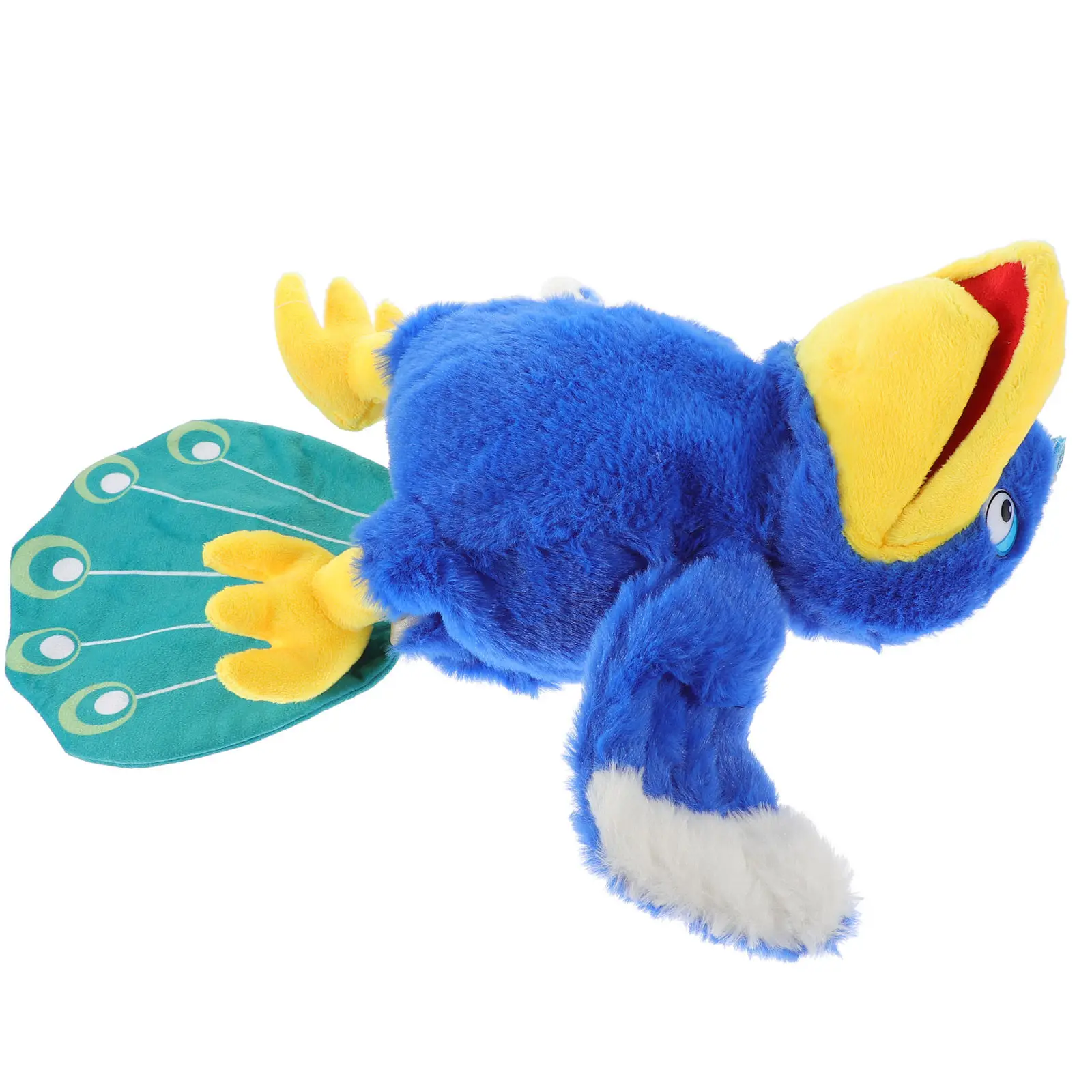 Peacock Hand Puppet Cartoon Style Soft Comfortable Material Early Education Parent Child Interactive Hand Puppet Storytelling