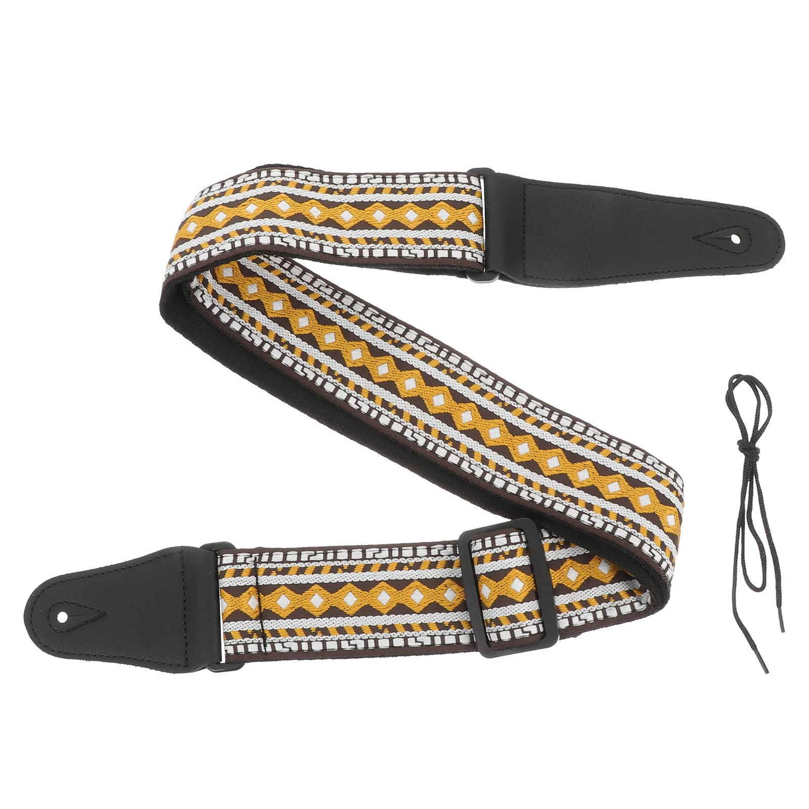 

1Pcs Guitar Shoulder Strap Comfortable Supple Skin Friendly Adjustable Premium Embroidered Guitar Belt for Acoustic Bass