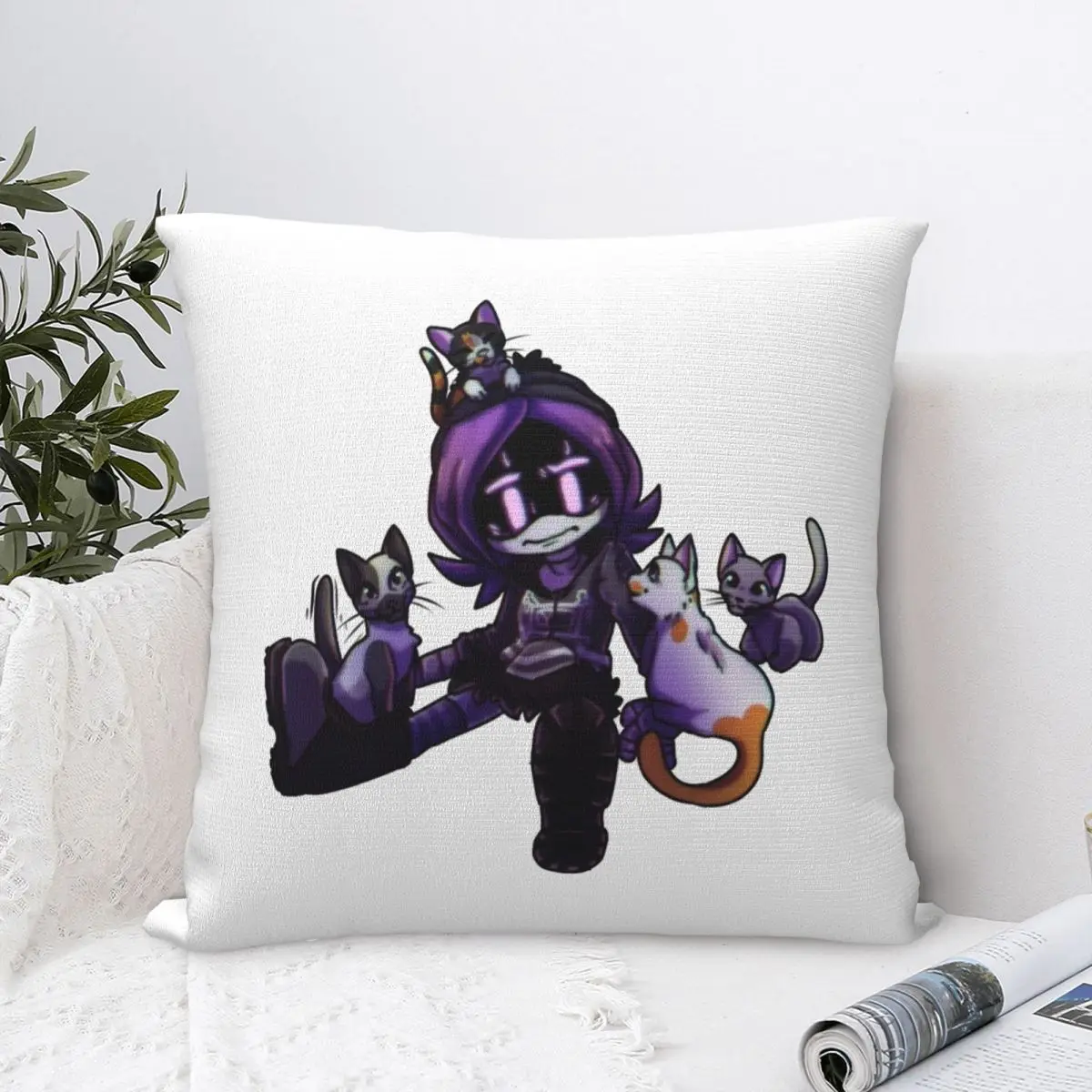 Murder Drones Square Pillow Cases Cute Uzi Game Cushion Covers Funny Zipper Decorative Throw Pillow Case Cover for Bed 45x45cm