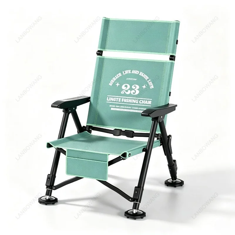 Foldable All-Terrain Fishing Chair, European Style Full Folding Vertical Fishing Seat Set for Outdoor Angling