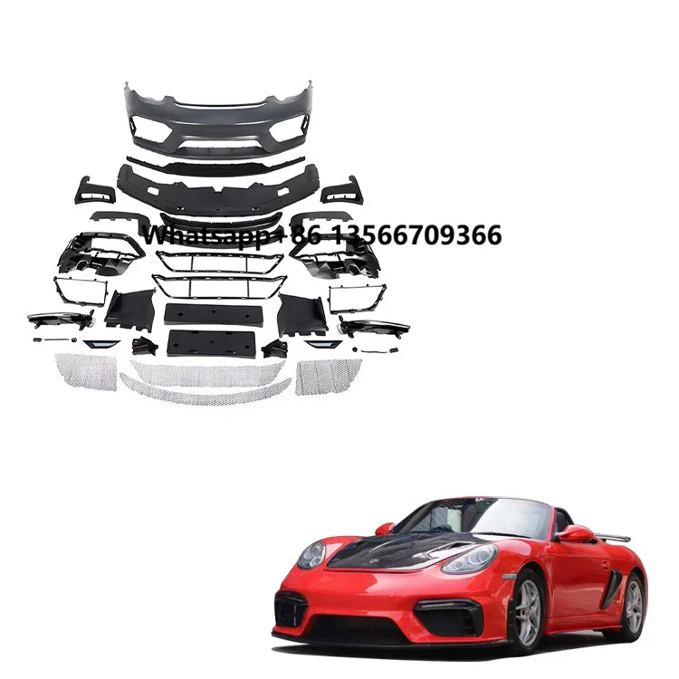 

987 Cayman Boxster Upgrade GT4RS Style Front Bumper Assembly Car Parts PP Plastic Bodykit for Porsche 718 987 GT4 RS Body Kits