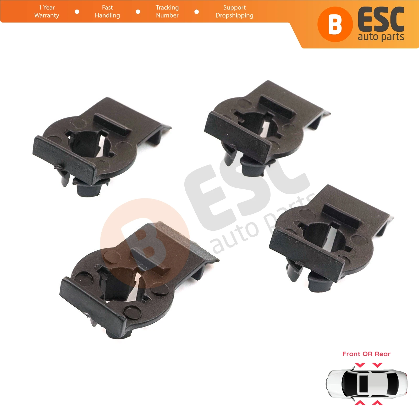 ESC ECF784 4 Pieces Window Fixer Clips 51338218383 for BMW E46 323i 325i 325xi 328i 330i 330xi