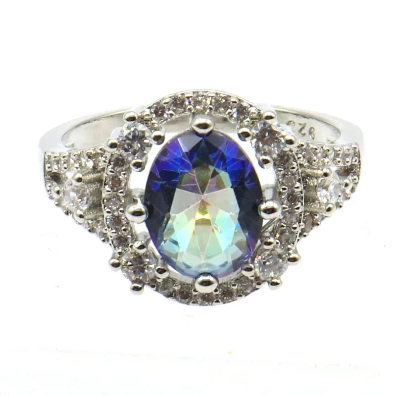 

Customized 925 SOLID STERLING SILVER Customized Rings Ruby Fire Rainbow Mystic Topaz Pink Tourmaline Citrine