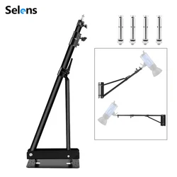 Selens 130cm Wall Mount Boom Arm Triangle Adjustable Stand for Photography Video Studio Strobe Flash Ring Light Softbox Bracket