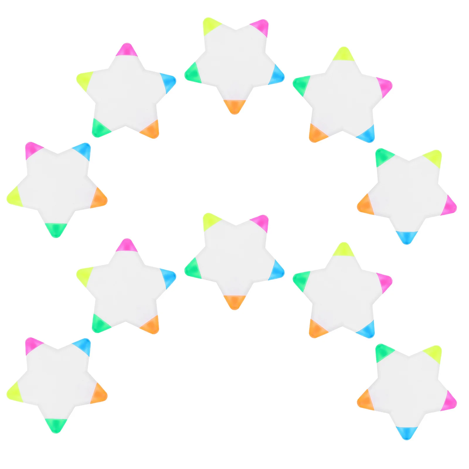 

1Set Five Colors Star Shape Fluorescent Highlighter Pens Assorted Color Smooth Writing for Students Office School Supplies