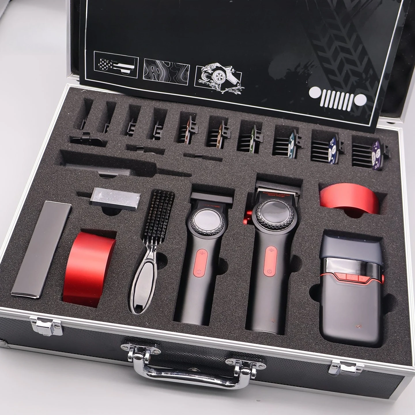 Suitcase set whitening device, smart electric push shears for high-end barber shops