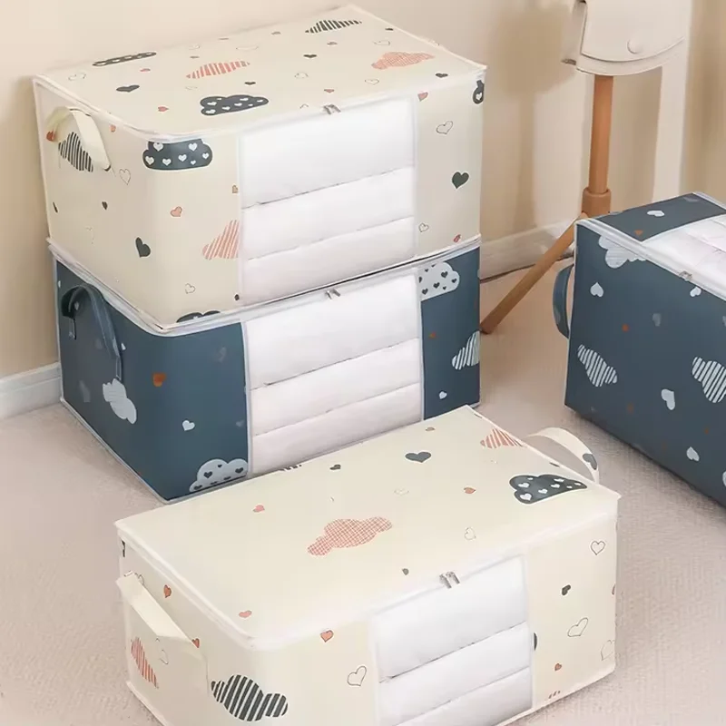 1PCS Large Capacity Dust-proof Wardrobe Quilt Clothes Organizer Household Blanket Zipper Clothes Quilt Duvet Storage Bag
