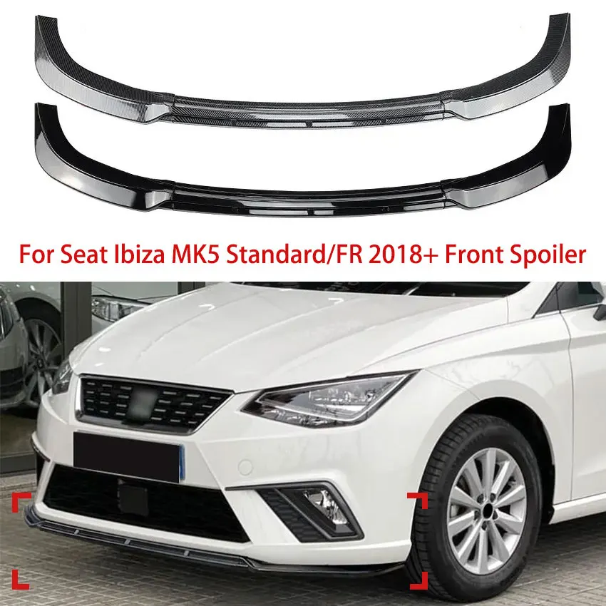 

For Seat Ibiza MK5 Standard/FR 2018+ Car Front Bumper Front Lip Shovel Splitter Diffuser Spoiler Guard Decoration Accessories