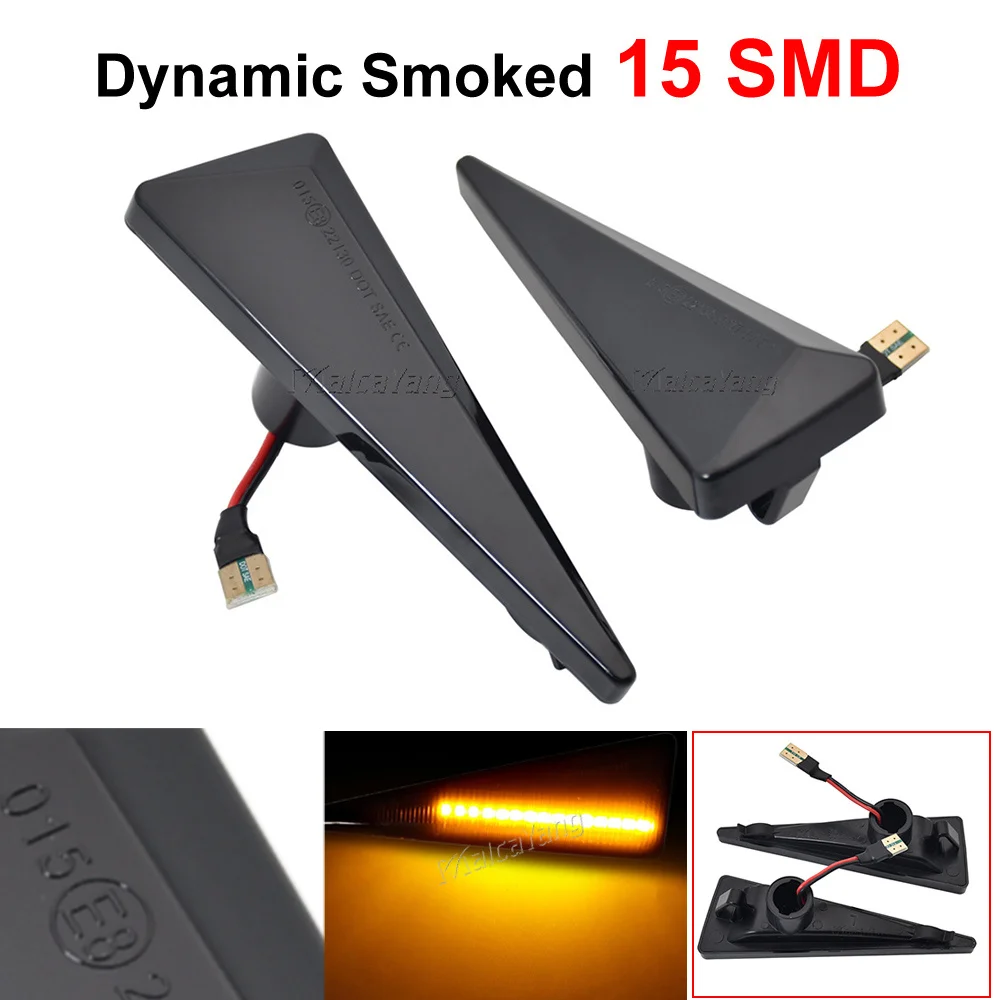 2 Stück LED Dynamische Seitenmarkierungs-Blinkleuchte für Renault Megane MK2 CC Espace MK4 Scenic MK2 Wind Avantime Thalia 2 – Detail 3