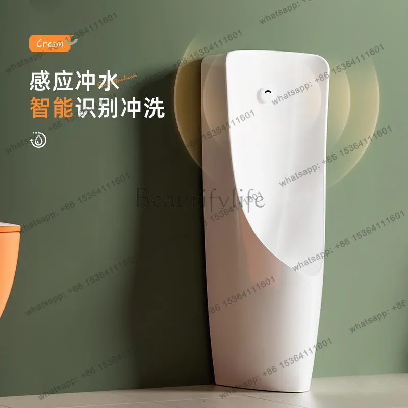 Intelligent floor urinal ceramic integrated induction men's automatic flushing urinal