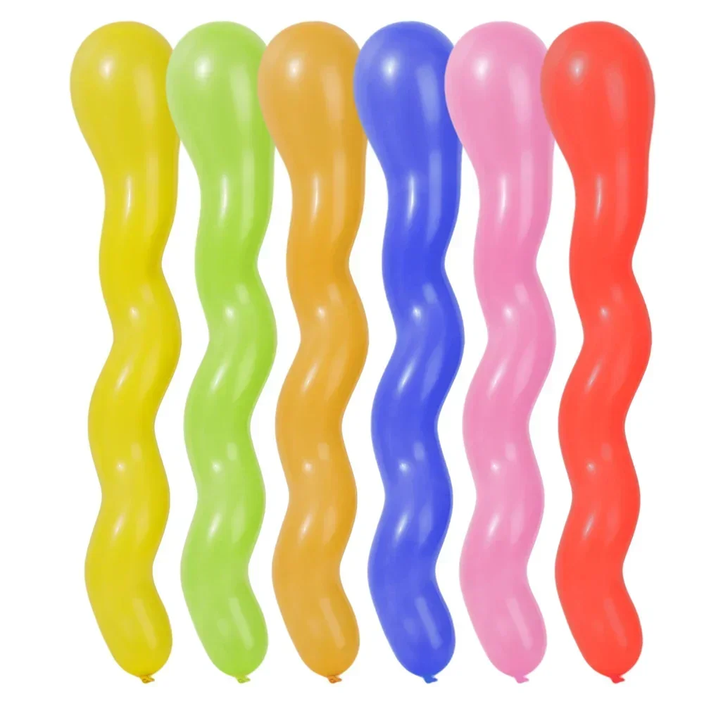 100Pcs Large Screw Twisted Latex Balloons Spiral Long Balloon Home Birthday Party Christmas Decoration Supplies Kids Toys Gifts