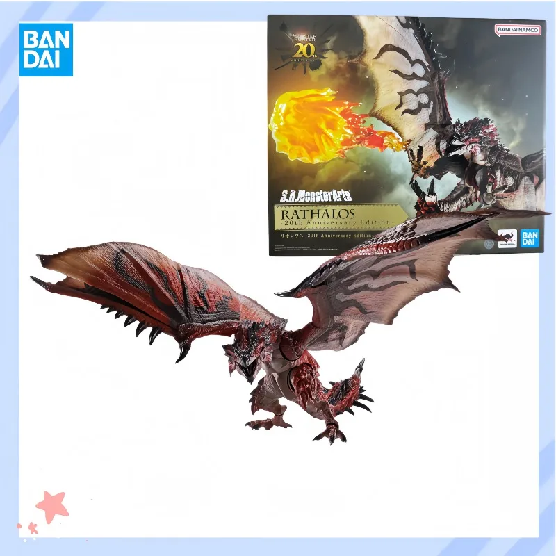 

【In Stock】BANDAI Original SHMonsterArts 20th Anniversary Edition Rathalos Figure Action Anime Monster Hunter Model Genuine