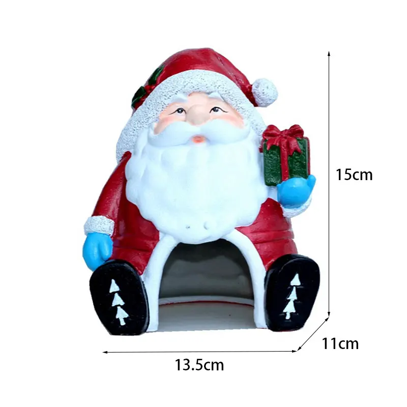 Fish Tank Accessories Christmas Santa Decorative Resin Aquarium Beautification Fish Tank Decoration Landscaping Crafts for Home