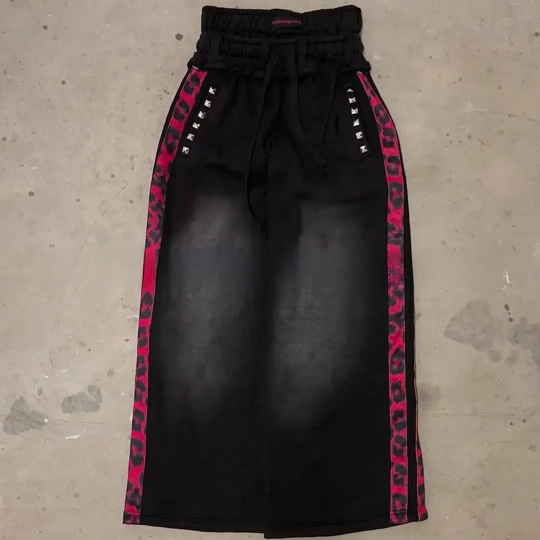 

Street Trend Double Waist Hip Hop Men's Pants Loose Fit Long Trousers Faionable Comfortable All-Match Color Blo Design