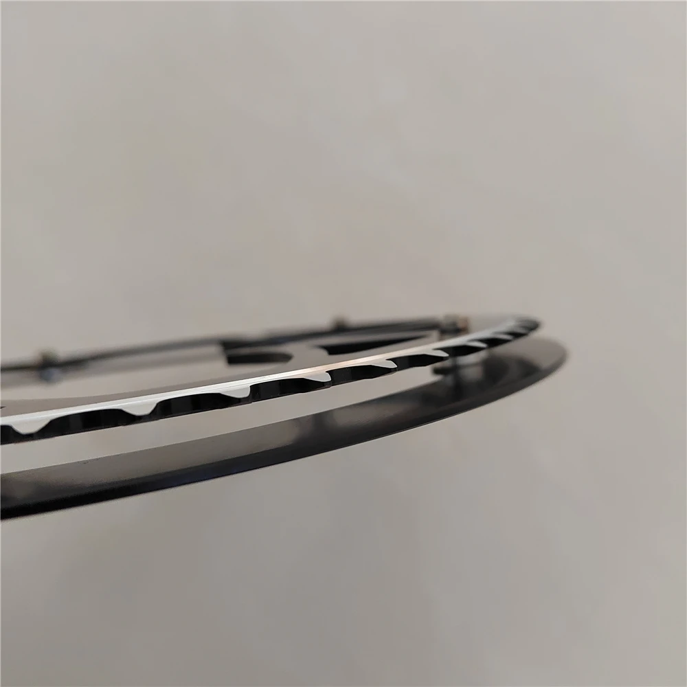 TRUYOU Kettenrad 130 BCD 65T Aluminiumlegierung CNC Rennrad Kettenblatt Kurbelgarnitur Falträder Kettenblatt Schwarz Einzelplatte – Detail 13