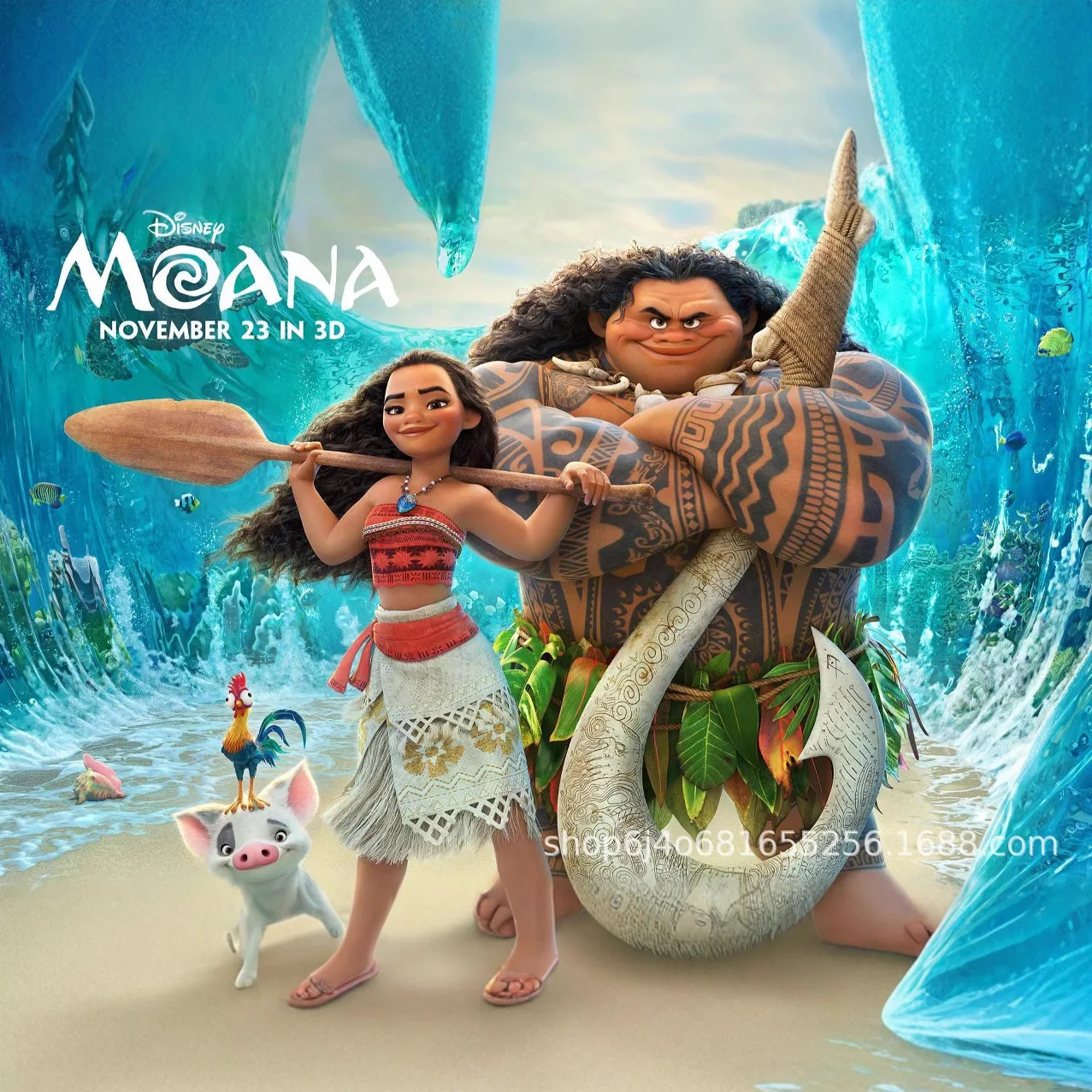 Cos Moana Moana cosplay costume, halloween costume view 3