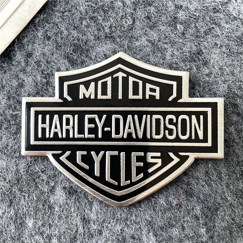 Für Harley Davidson Metall-Aluminiumblech Totenkopf Skelett Aufkleber Motorräder Kopf 3D Aufkleber Heck Kraftstofftank Dekorative Aufkleber