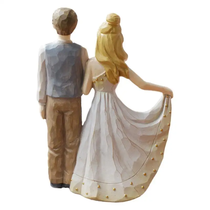 Estatuas de boda para pareja, figuritas románticas, muñeca de boda europea de resina para boda y fiesta de aniversario imprescindible