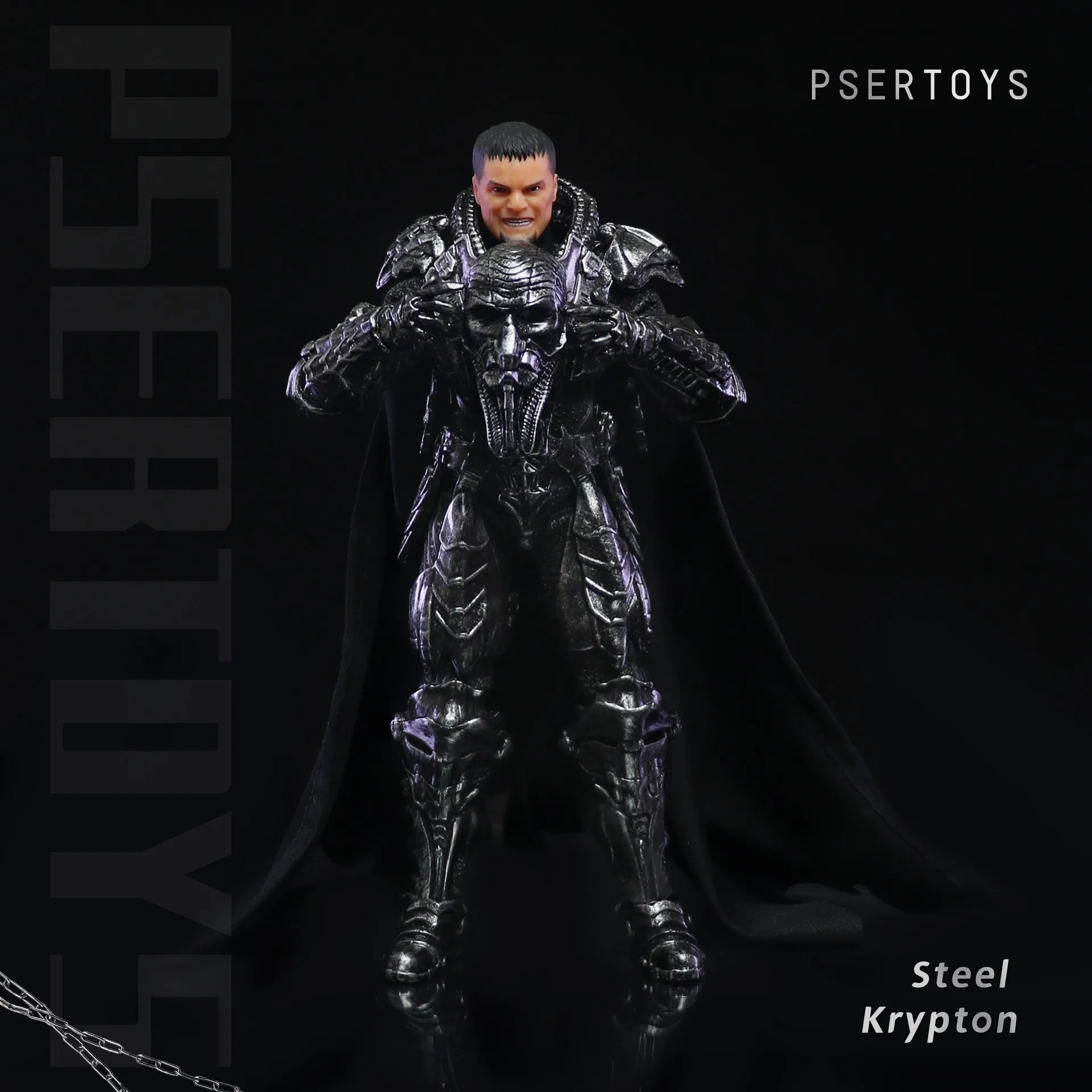 In Stock PSERTOYS 1/12 Scale Military Commander Steel Krypton General Dru-Zod Male Soldier Action Figures Custom Model