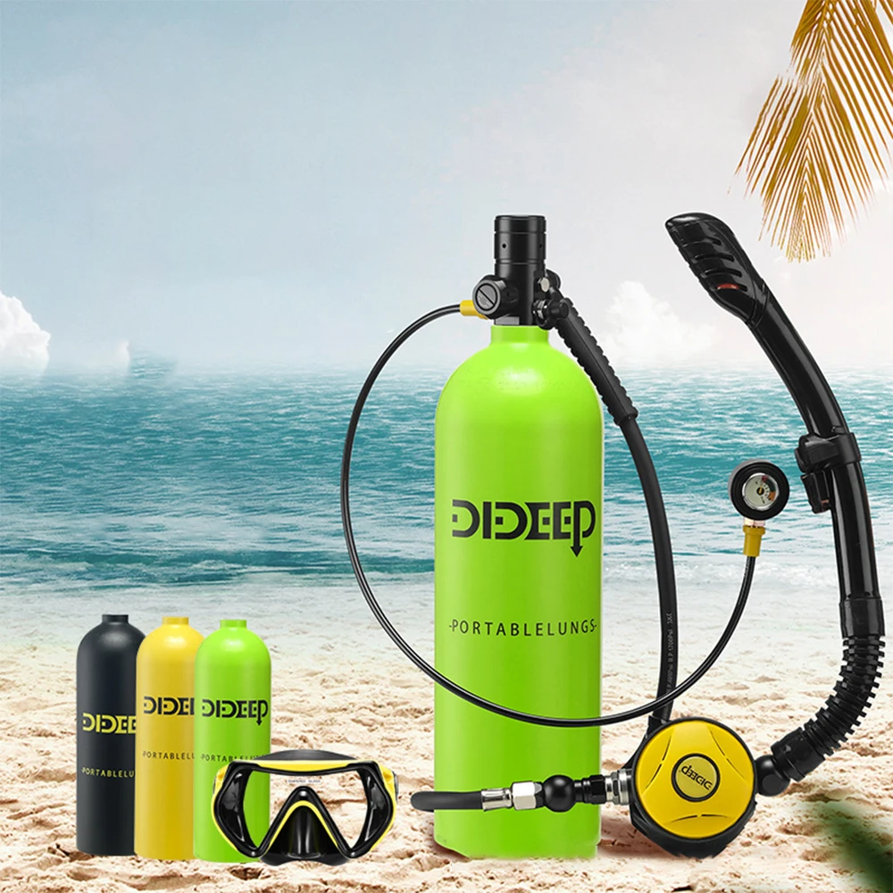 

Mini Scuba Diving Equipment, Diving Bottle, Oxygen Cylinder, Snorkeling Set, Buceo Refillable Design, New, 2L