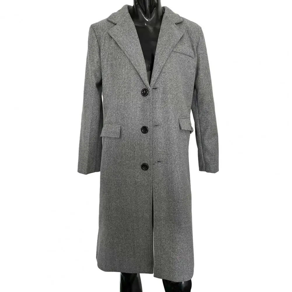 British Style Coat Knee-length Coat British Style Long Coat for Men Warm Stylish Timeless Outerwear