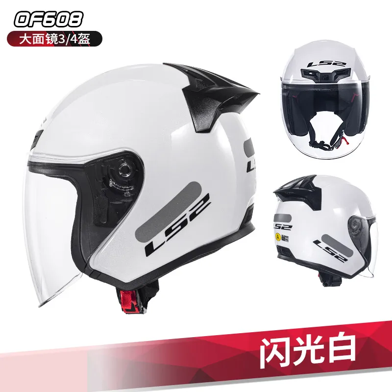 Original LS2 OF608 media cara 3/4 casco de motocicleta de cara abierta cascos de Scooter de motocicleta ﻿