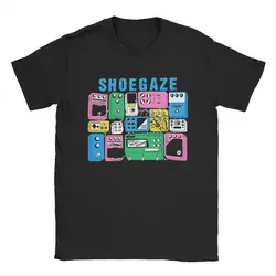Shoegaze Guitar Pedal T Shirt Men Pure Cotton Vintage T-Shirts O Neck Tee Shirt Short Sleeve Tops Gift Idea