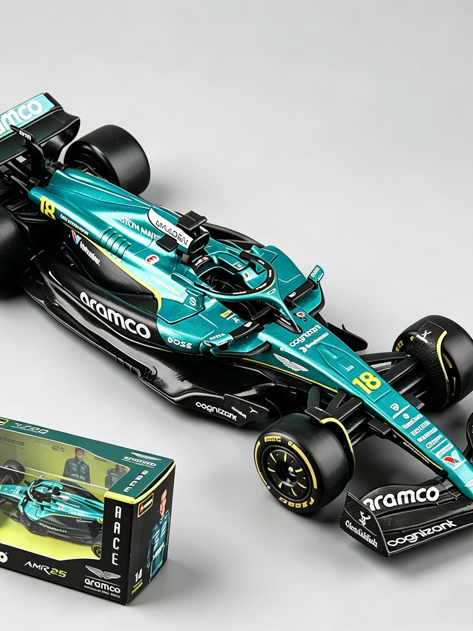 bburago-aston-f1-car-model-amr25-alonso-143-simulation-alloy-model-gift-collectible-static-toy-for-ages-14