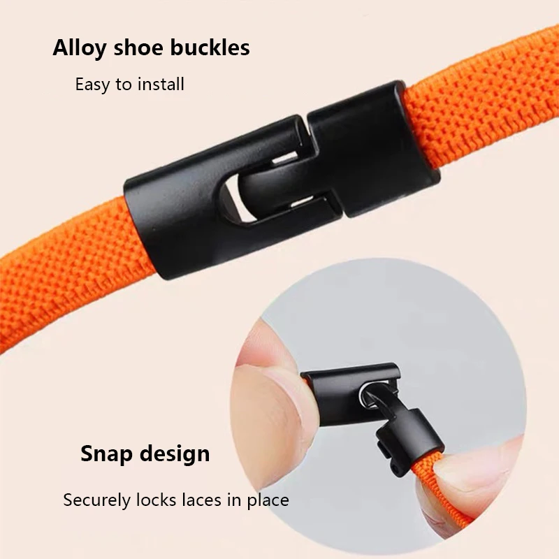 Shoelace No Tie 8MM Wide Elastic Rubber Bands Shoes Accessories Cross Lock Shoelaces Without ties Laces Sneakers Kids Adult