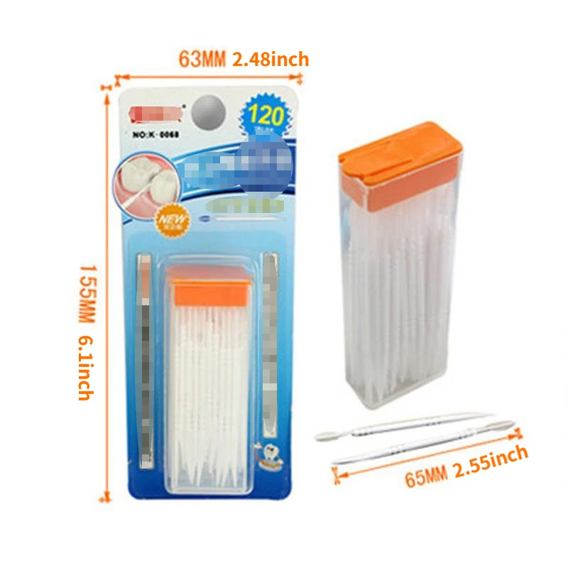 1Box Double Headed Dental Brush Teeth Sticks Floss Pick Toothpick Oral Care Interdental Brush