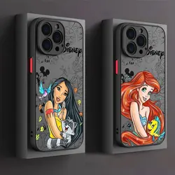 Capa para apple iphone 11 13 15 14 pro max 12 mini 7 8 plus xr xs xe 6 6s pele sentir esfrega capa de telefone tpu disney princesa escudo