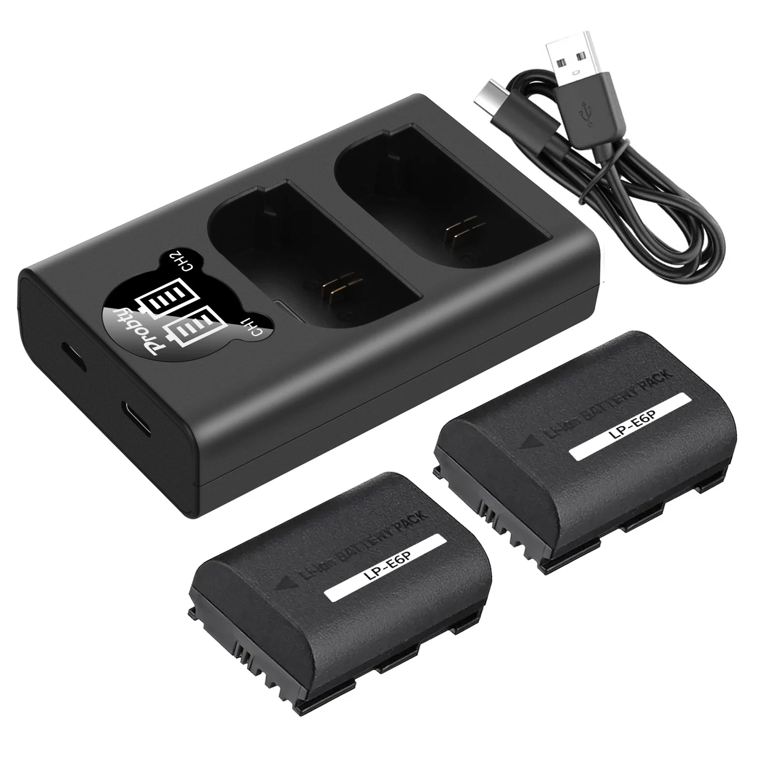 2400mAh LP-E6P LP E6P Battery and Charger For Canon EOS R R5 R5 II R6 R6 II R7 5D II III IV 5DS R 6D 6D II 7D 7D II 60D 60Da 70D